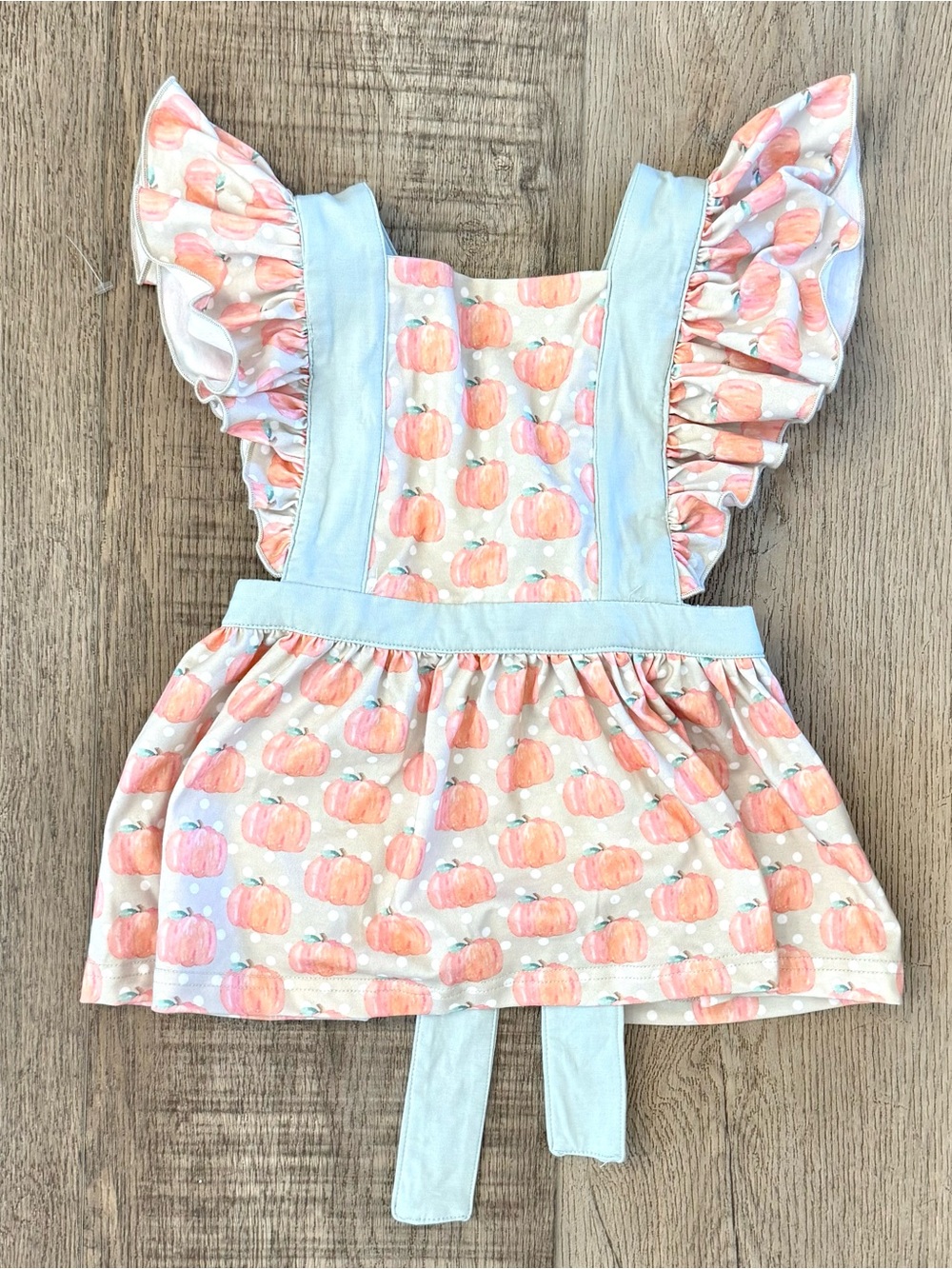 Southern Tots Girls Pumpkin Dress | Fall Thanksgiving Flutter Sleeve | Size 4T